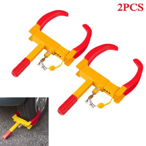 Pc Tyre Wheel Clamp Lock Car Motorcycle Caravan Trailer Security