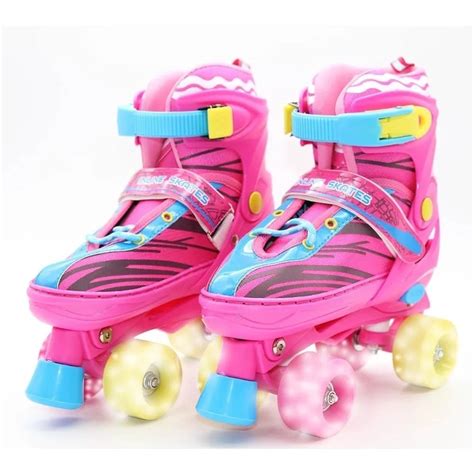 Patins Infantil Roller Rosa Quad Rodas Sou Luna Shopee Brasil