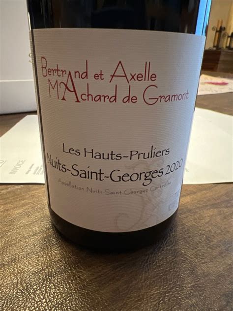 2021 Domaine Machard De Gramont Nuits St Georges Les Hauts Pruliers