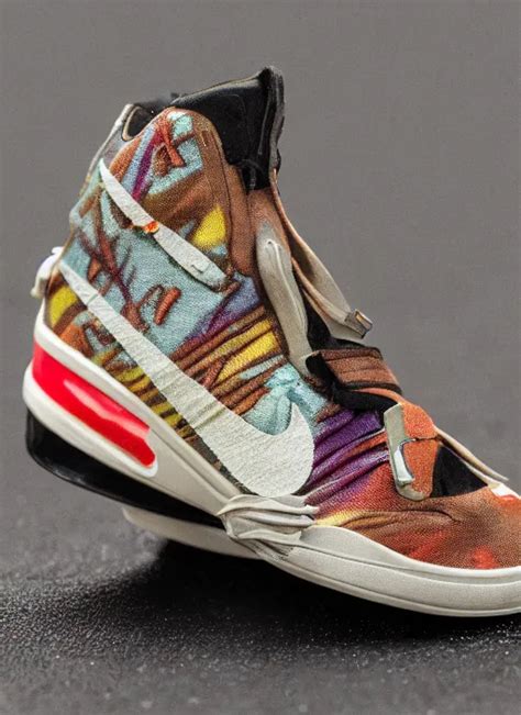 Hyperrealistic And Heavy Detailed Nike Shoe Of Travis Stable