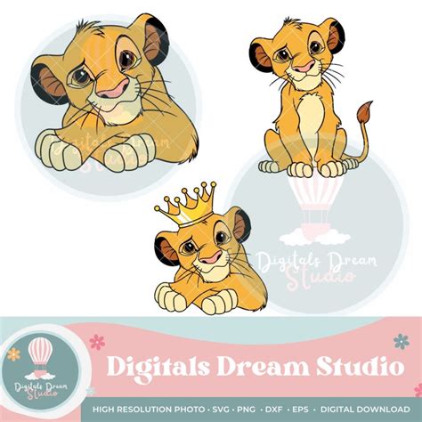 Lion King Baby Simba Svg Bundle Svg Png Dxf Files For Cricut