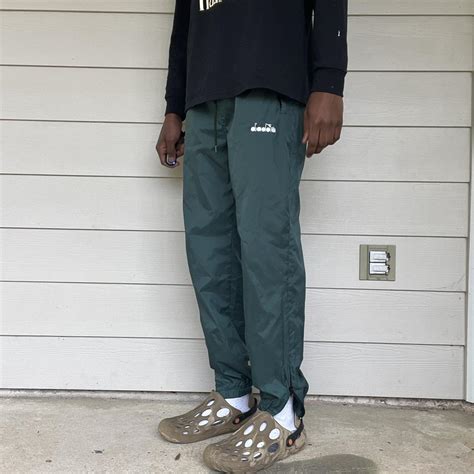 Diadora Men S Green Joggers Tracksuits Depop