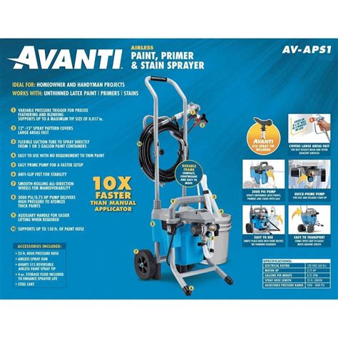 Airless Spray Gun Kit For Paint Primer And Stain Avanti Sosoutils