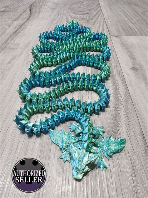 3d Printed Articulated Crystal Wing Wyvern Dragon Crystal Dragon Fidget