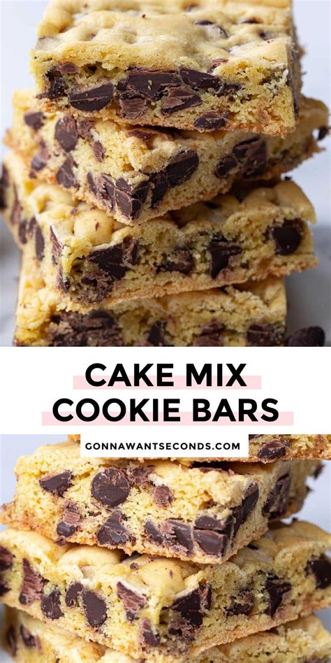 Cake Mix Cookie Bars 4 Ingredients Gonna Want Seconds