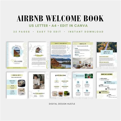 Airbnb Welcome Book Binder Airbnb Template Airbnb Ebook Template