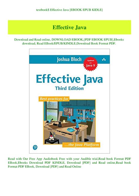 Textbookeffectivejavaebookepubkidle-210508015158 - textbook$ Effective Java [EBOOK EPUB KIDLE ...