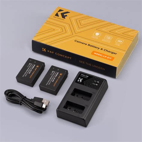 Kf Canon Lp E17 Battery 2 Pack Dual Slot Battery Charger Kit For