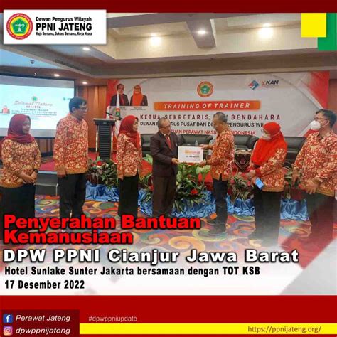 Penyerahan Bantuan Kemanusiaan Dari Perawat Jawa Tengah Kepada DPW PPNI