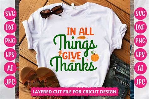 In All Things Give Thanks SVG Cut File By DesignAdda TheHungryJPEG