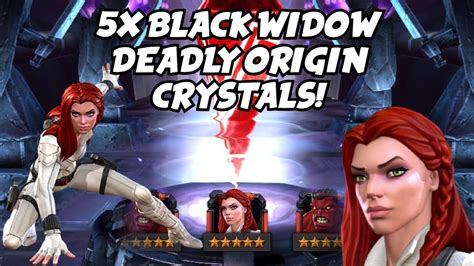 5x Shots At 6 Star Black Widow Deadly Origin Crystal Opening Marvel Contest Of Champions