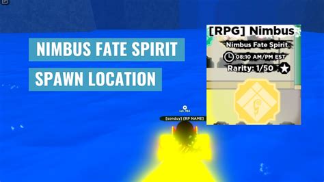 Nimbus Fate Spirit Spawn Location In Shindo Life Youtube