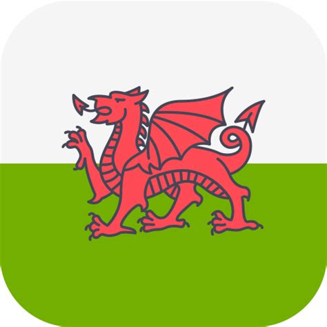 Wales Flags Rounded Square Icon