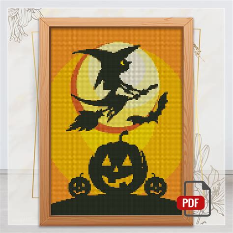 Halloween Pdf Cross Stitch Pattern Cross Stitch Kits Cross S Inspire