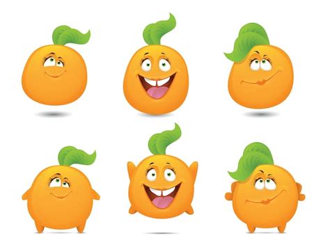 Premium Vector Orange Fruit Mascot Character Design