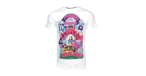 Led Zeppelin T Shirt | Led Zeppelin Colorful Electric Magic White T-Shirt