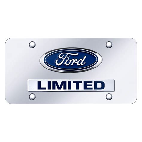 Autogold D LTDF CC Chrome License Plate With 3D Chrome Ford Limited