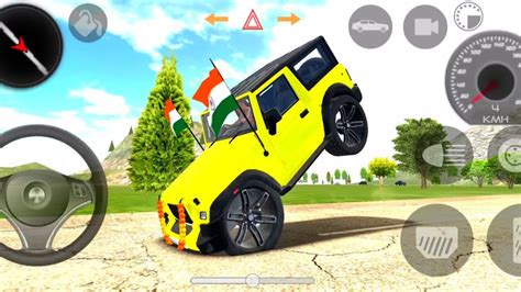 Dollar Song Modified Mahindra Yellow Thar Indian Car Simulator D