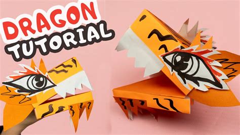 Easy Diy Paper Dragon Puppet Tiktok How To Make A Dragon Off