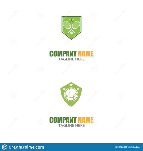 Tennis Sport Logo Icon Design Badge Template Design Element Stock