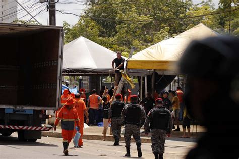 Forças de Segurança do Amazonas retiram acampamento da frente do CMA