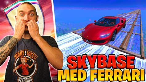 Bygger Skybase Med Ferrari Bilar I Fortnite Youtube