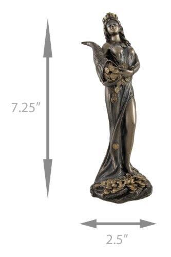 Bronzed Fortuna Roman Goddess Of Fortune Statue Tykhe In One Size