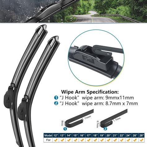 Socool Windshield Wiper Blades Fit For Mazda Mx Miata