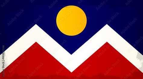 Denver City Flag Stock Vector | Adobe Stock