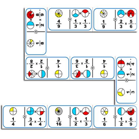Domino Gigante De Fracciones Multiplicacion Juegos Didacticos Domino