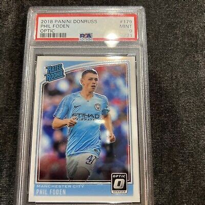 Panini Donruss Rated Rookies Optic Phil Foden Psa Mint