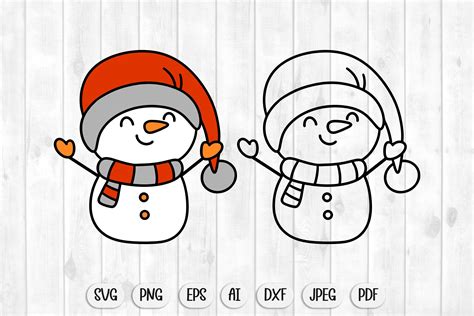 Snowman Svg Christmas Svg Cute Snowman Graphic By Dreanartdesign · Creative Fabrica