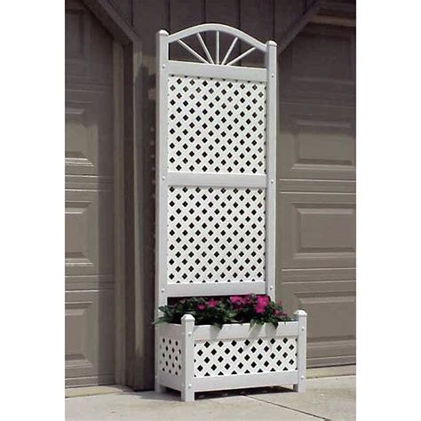 August Grove® Kevork PVC Planter Box With Trellis & Reviews | Wayfair