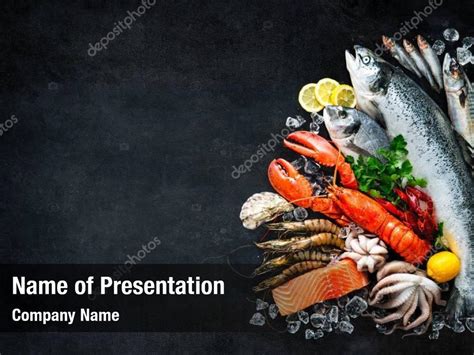 Aquaculture fresh fish and seafood PowerPoint Template - Aquaculture ...