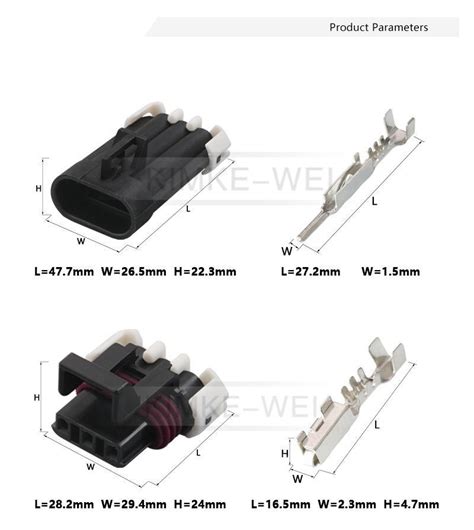 Pin Way Delphi Metri Pack Gt Series Male Female Sealed Connector