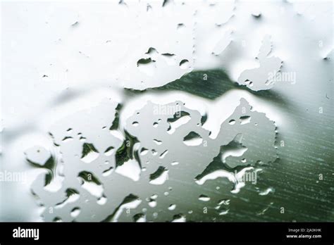 Wet Rain Drops On Windows Stock Photo Alamy