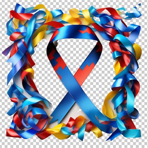 Premium PSD | Autism awareness ribbon