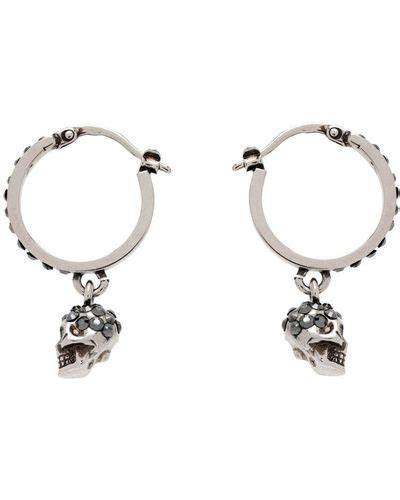 Black Alexander Mcqueen Earrings And Ear Cuffs For Women Lyst