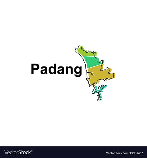 Map City Of Padang World International Royalty Free Vector