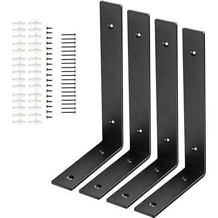 Packs Heavy Duty Brackets For Shelves Iron Floating Shelf Black