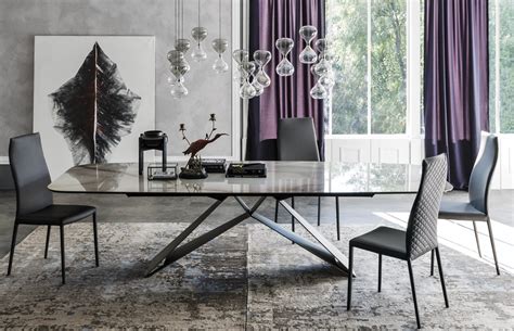 Cattelan Italia Premier Keramik Dining Table Metal Living Room