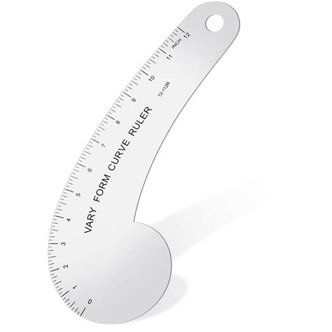 Vary Form Curve Ruler 12inch Solid Metal French Curve Hip Curve Ruler For Measuring Sewing