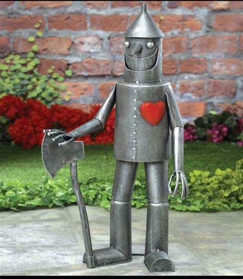 Tin Woodsman Garden Statue Metal Sculptures Garden Tin Can Art Tin Man