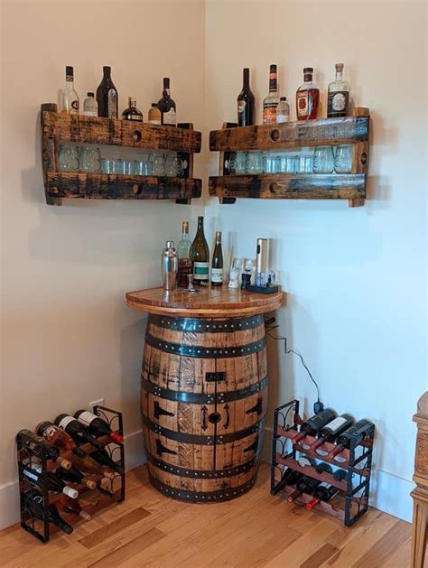 Caddy Corner Bourbon Barrel Cabinet Oak And Moore