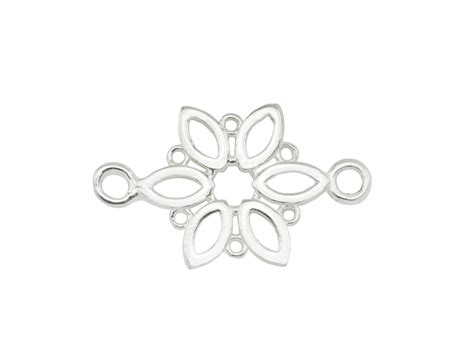 Sterling Silver Flower Connector Mm