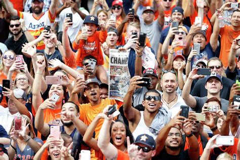 Fans Flock To Downtown Houston For Astros Victory Parade