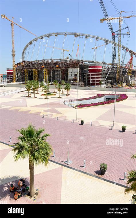 QATAR, Doha, construction site Khalifa International Stadium for FIFA ...