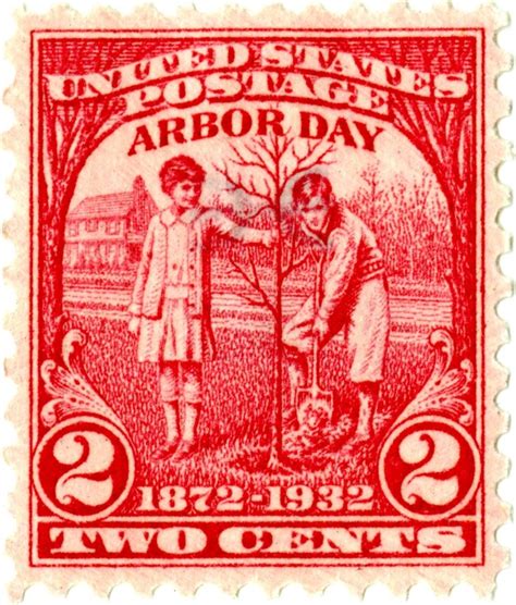 Two Cent Stamp Issued In 1932 To Celebrate Arbor Days 60th Anniversary