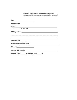 Fillable Online Ursuline Alumnae Scholarship Application Fax