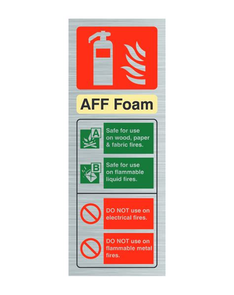 Aff Foam Id Sign Contempo Stainless Steel Finish 75mm X 200mm Checkfire